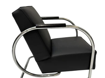 Art Deco Modernist Bauhaus Tubular Steel Lounge Chair by Frits Kuyken, 1936